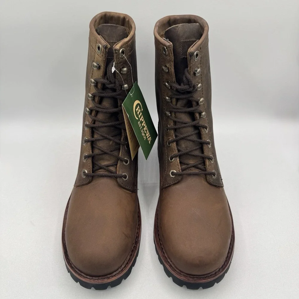 Chippewa Wood Classic 2.0 Boots Men's Size 10.5 D Brown Leather Soft Toe - Picture 3 of 16